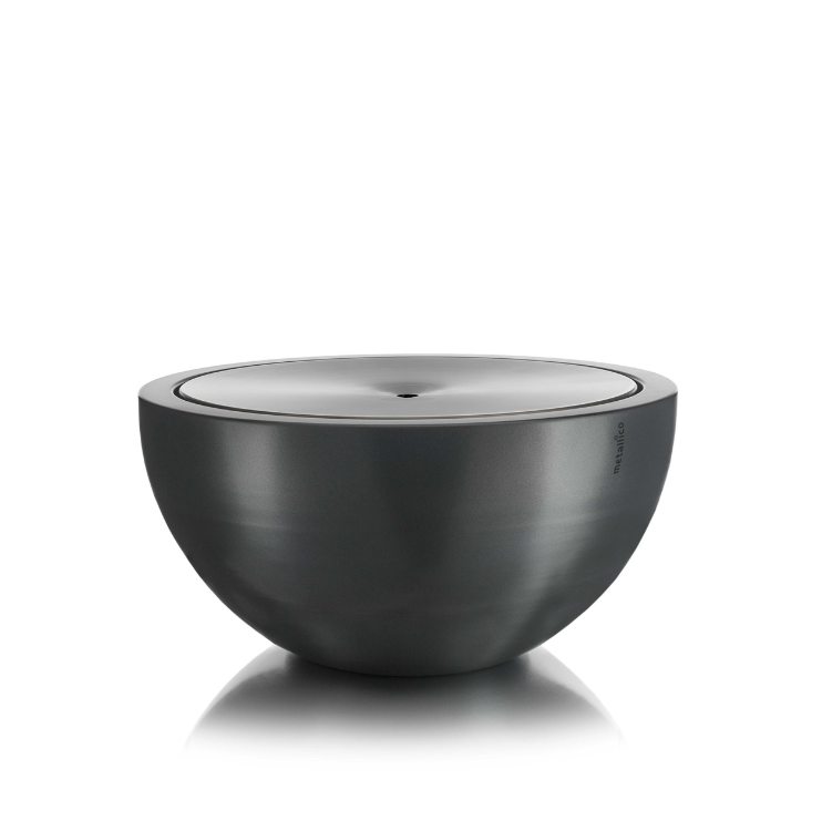 Wasserbrunnen Metallico Fontana Rund Aluminium - 90x90x45cm