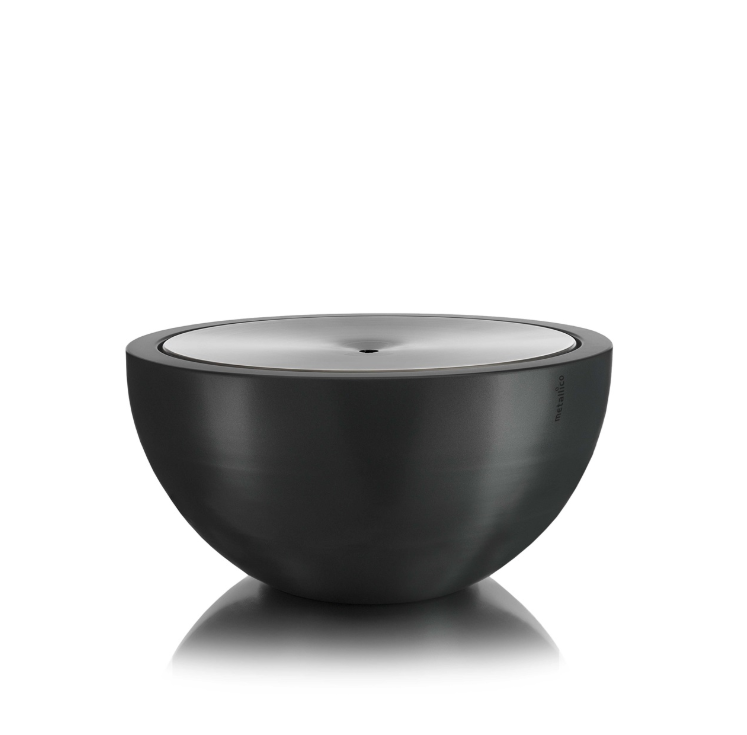 Wasserbrunnen Metallico Fontana Rund Aluminium - 90x90x45cm