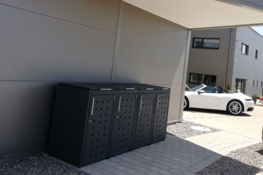 Mülltonnenbox 1er - 4er Set, für 240l, in Metall, im Cubus Design