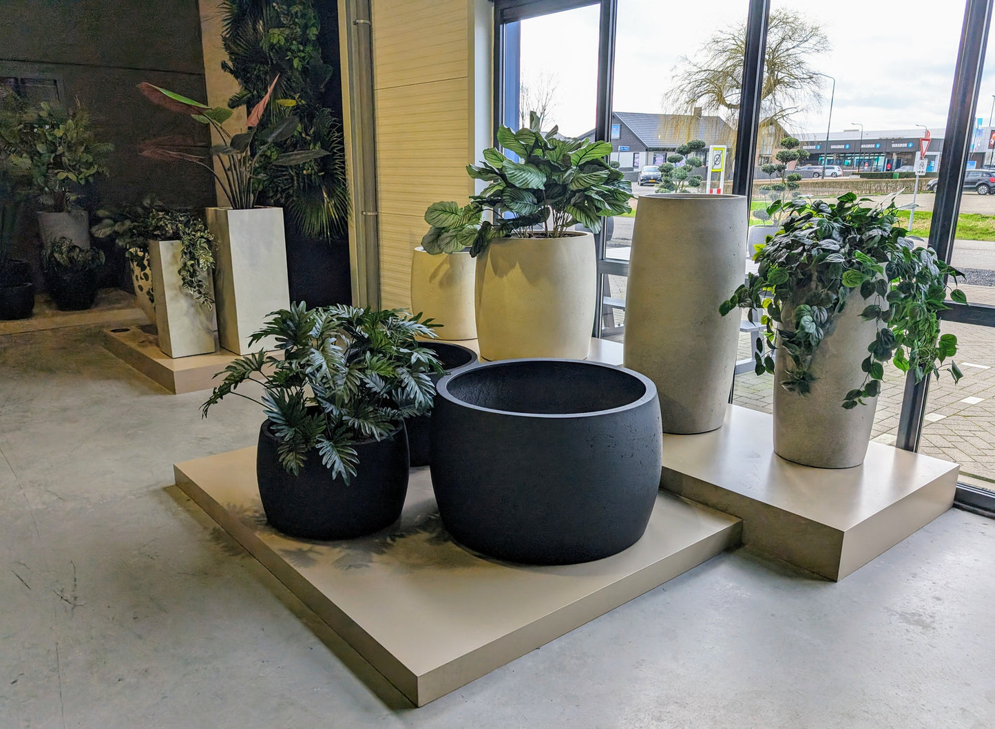 Pflanztopf Grigio Cylinder 48 - Anthracite F1100