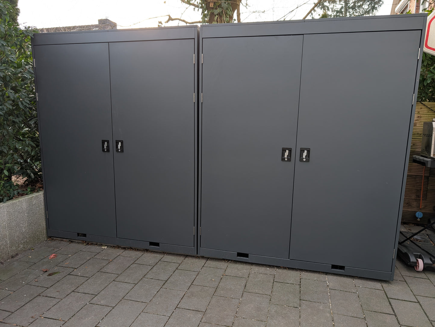 2er Fahrradgarage Stand-Up / Gerätehaus - XL Maße: H 192 x B 157 x T 126 cm