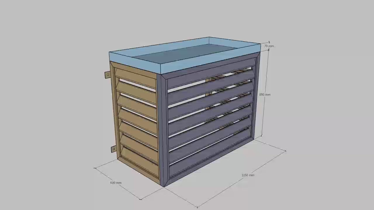 Wärmepumpen Abdeckung 3D Animation