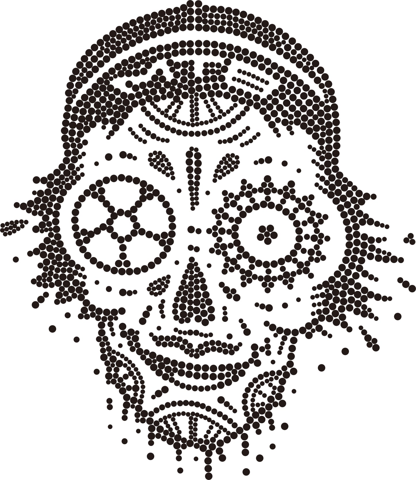 schwarz Kristallapplikation skull biker t-shirt