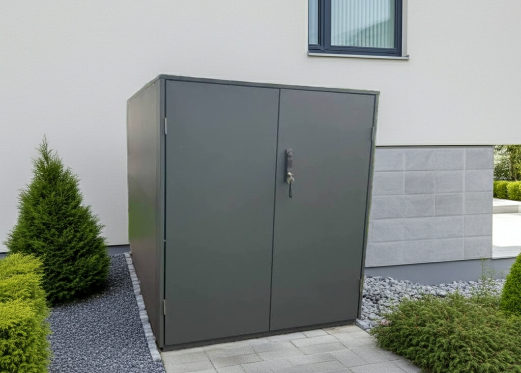 Fahrradgarage Metall guenstig anthrazit abschliessbar