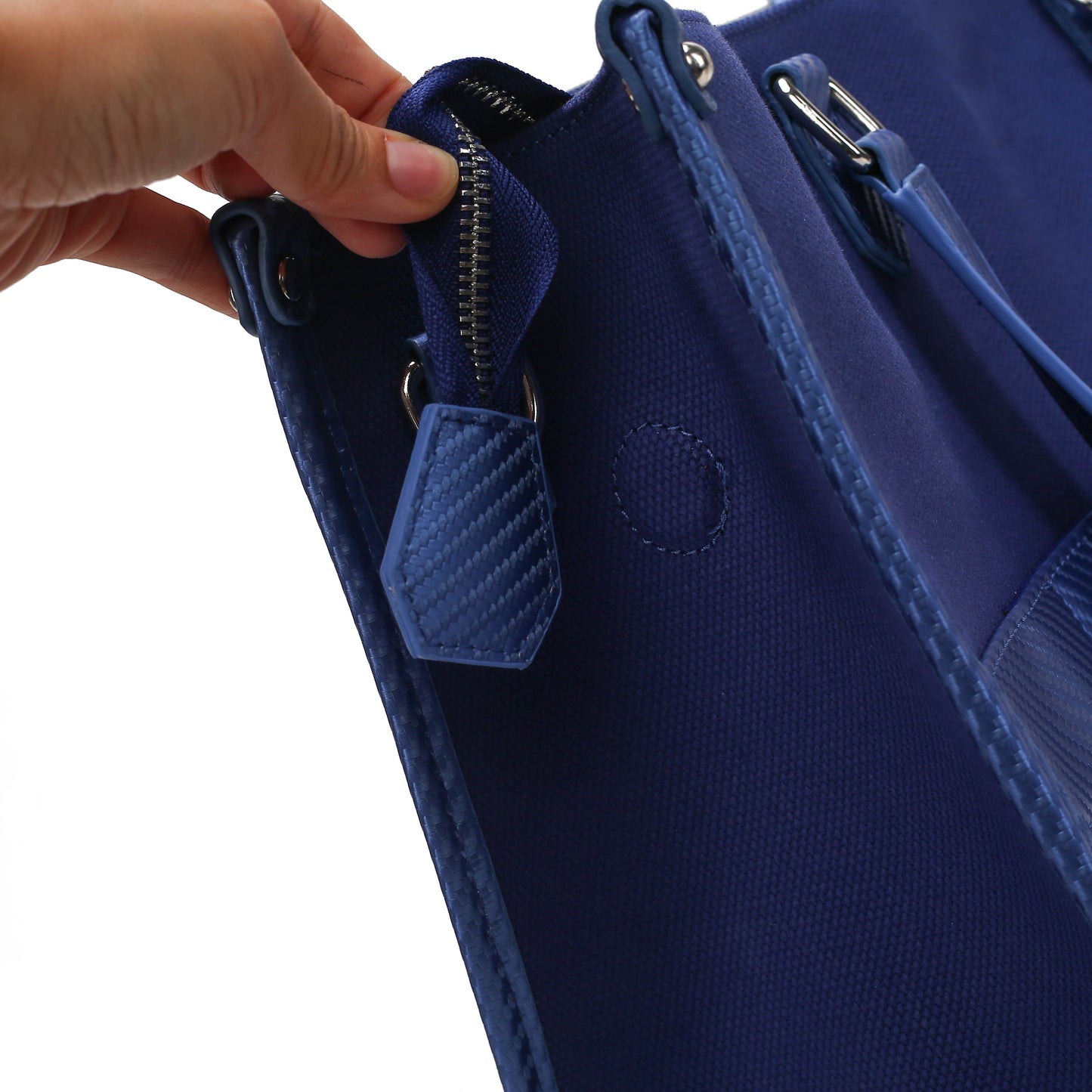 Strandshopper blau, Reisverschluß Magnet