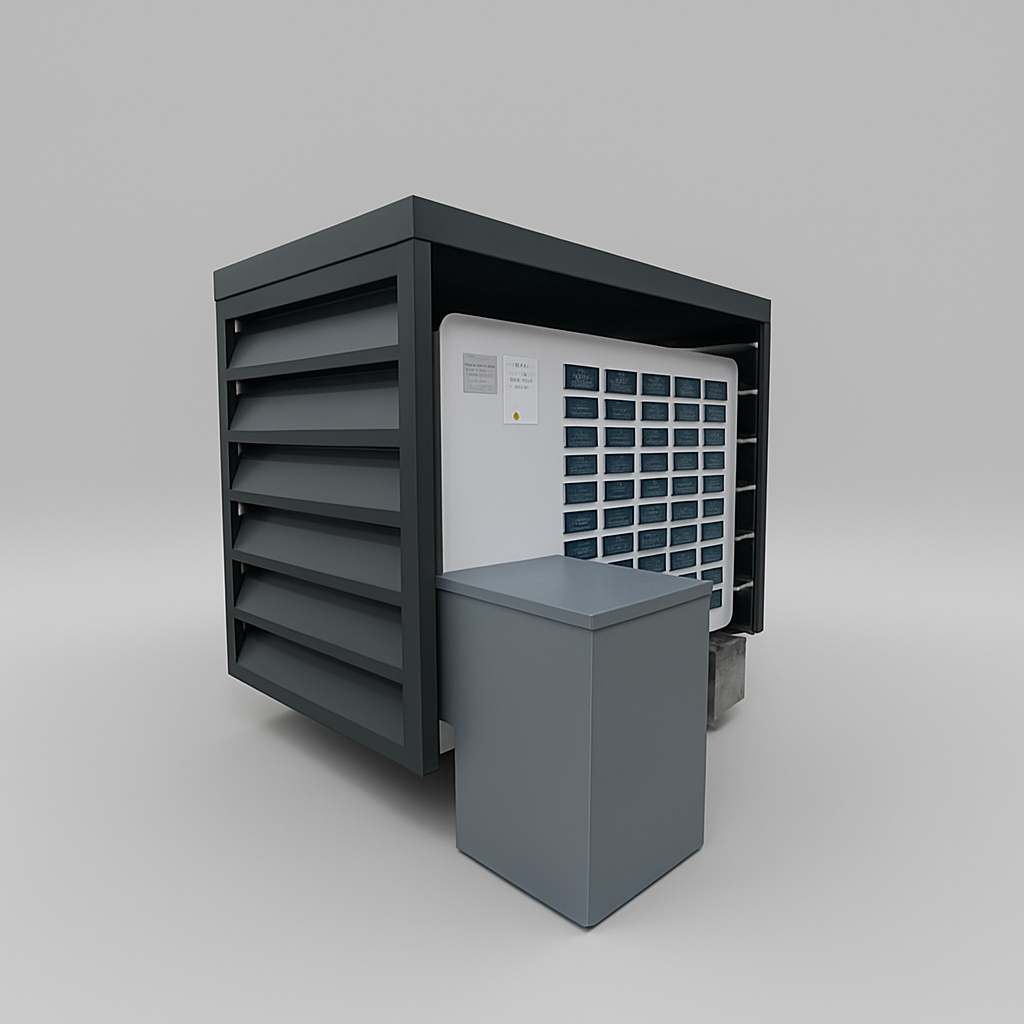 Bosch Waermepumpe Abdeckhaube in silber Bodenanschluß Zuleitung Bosch 8738214736