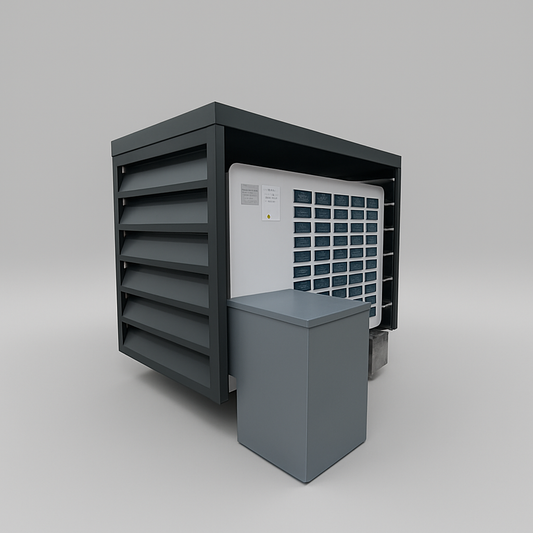 Bosch Waermepumpe Abdeckhaube in silber Bodenanschluß Zuleitung Bosch 8738214736