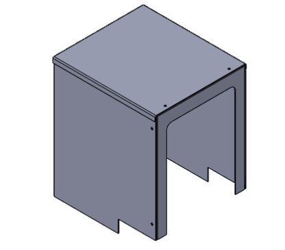 Zuleitungsabdeckung für Wärmepumpen aus Metall – Bodenanschluss für LG