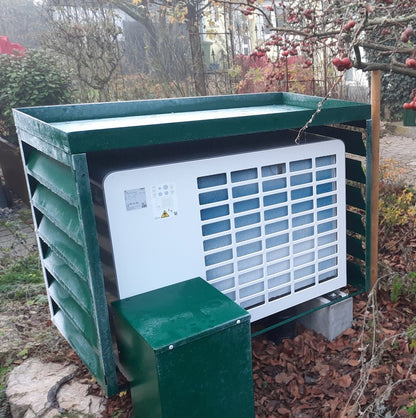 Bodenhauben Abdeckung für LG Therma V Wärmepumpe – Schutz des Anschluss- und Sockelbereichs vor Kälte, Frost und Feuchtigkeit