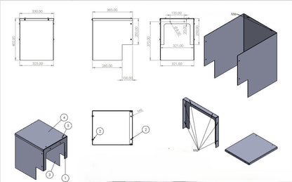 Bodenhauben Abdeckung für Wärmepumpen von Vaillant oder Wolf