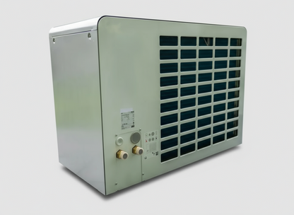 Bosch Waermepumpe Ansicht der Zuleitungsanschluesse