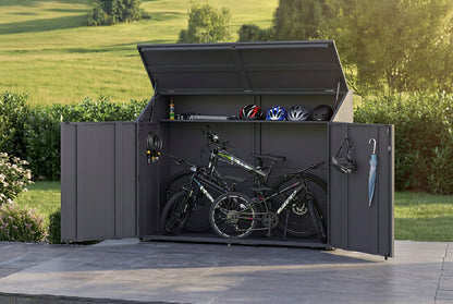 Fahrradgarage_für_drei_Fahrraeder seitlich öffnend
