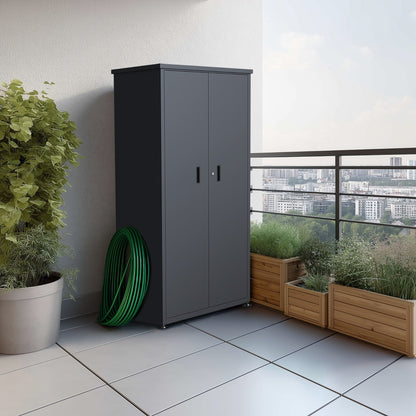 Gartenschrank IDEA | Metall anthrazit | Wetterfest