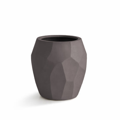 Pflanztop Liscio Facet Pot Ash Brown Luca Lifestyle
