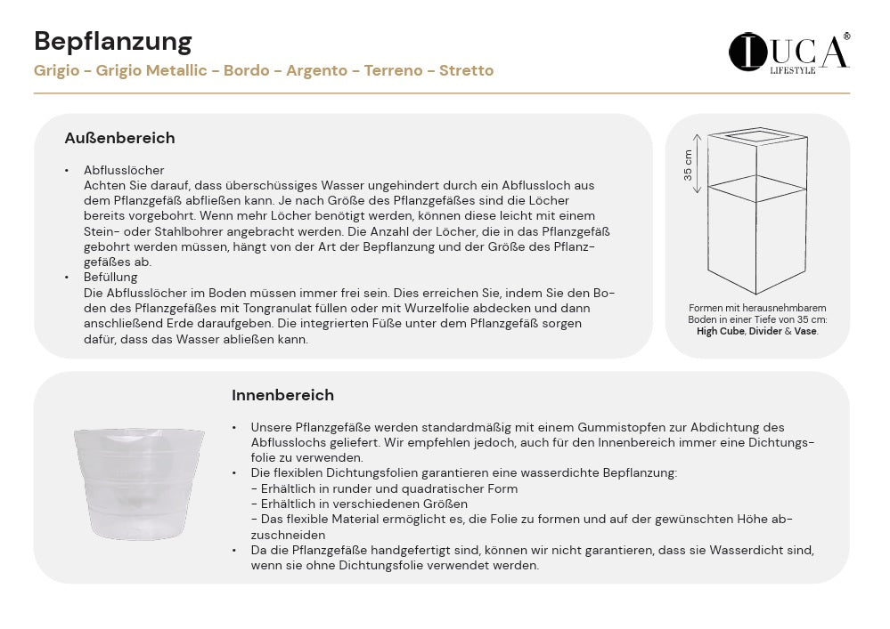 Pflanztopf Grigio Elena 90 - Anthrazit F1515