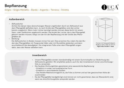 Pflanztopf Grigio Elena 90 - Anthrazit F1515