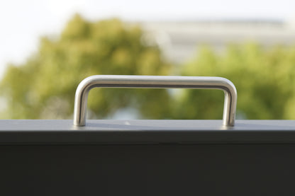 Mülltonnenbox für 120l und 240l als 2er Set, in Cortenstahl Optik, mit Deckel