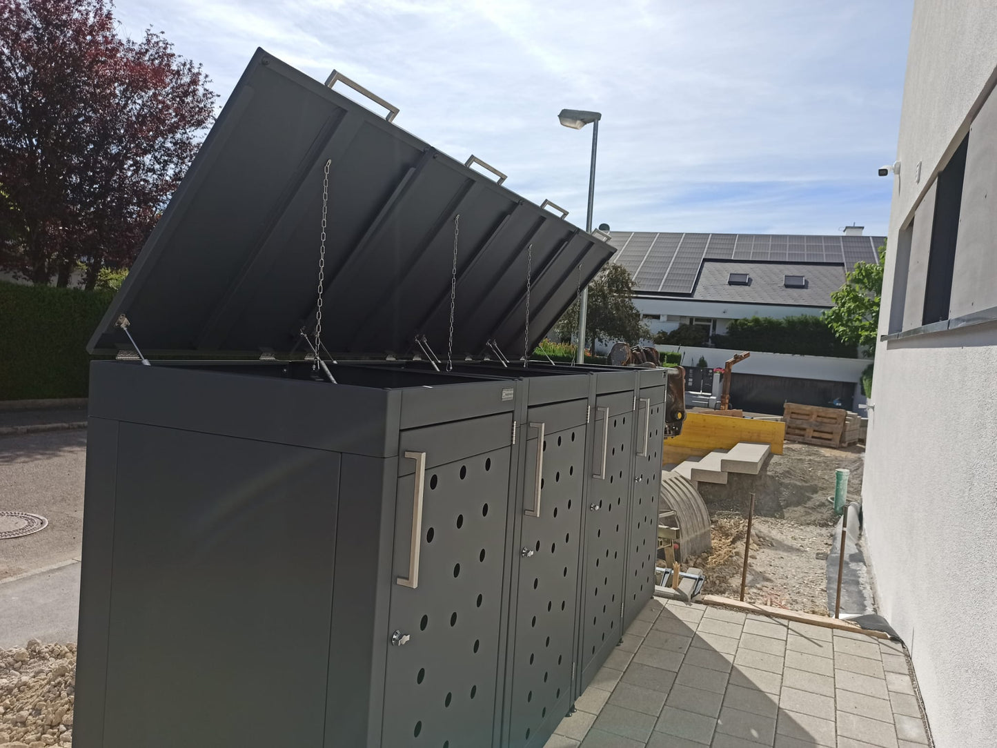 Mülltonnenbox 1er - 4er Set, für 240l, in Metall, im Cubus Design
