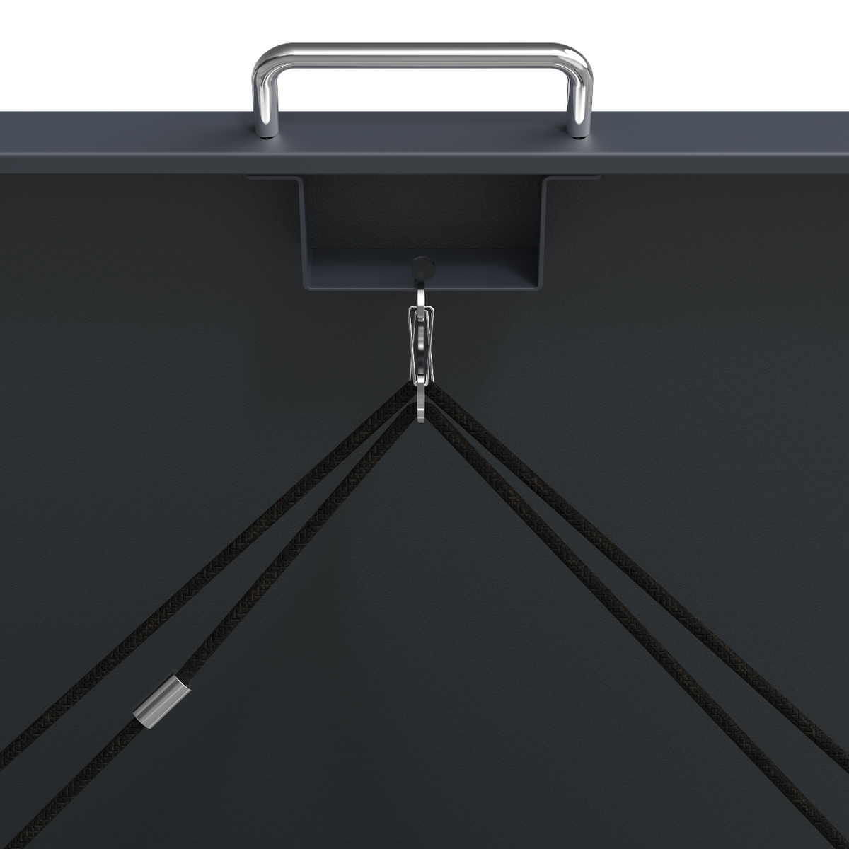 Muelltonnenbox Detail Deckeloeffnung mit Seil