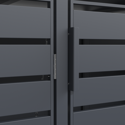 Muelltonnenbox Details Griffe in anthrazit