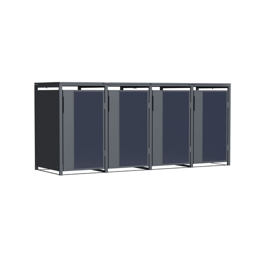 Muelltonnenboxen_4er_mit_Deckel_in_anthrazit_Metall_mit_Glastueren_schraeg