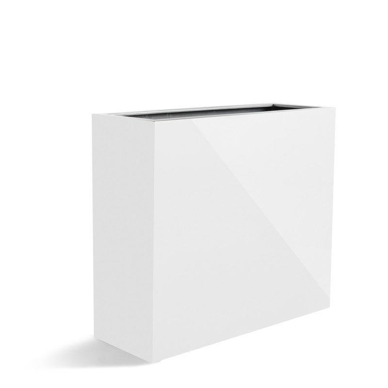 Raumteiler Pflanzkasten weiss Rechteck glänzend Luca Lifestyle Argento 64 F729