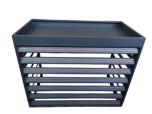 Wärmepumpen Abdeckung aus Metall, mit Pflanzwanne