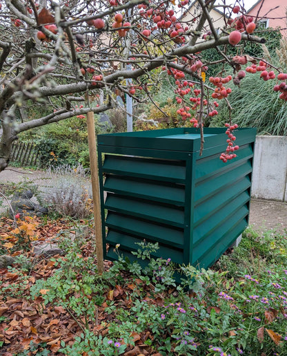 Wärmepumpen-Abdeckung Metall für Bosch Compress in Moosgrün