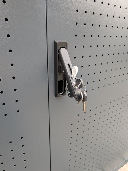 2er E-Bike Fahrradgarage mit stabilem Zylinderschloß und Belueftung