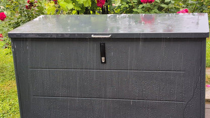 Kissenbox anthrazit wetterfest abschliessbar bei Regen