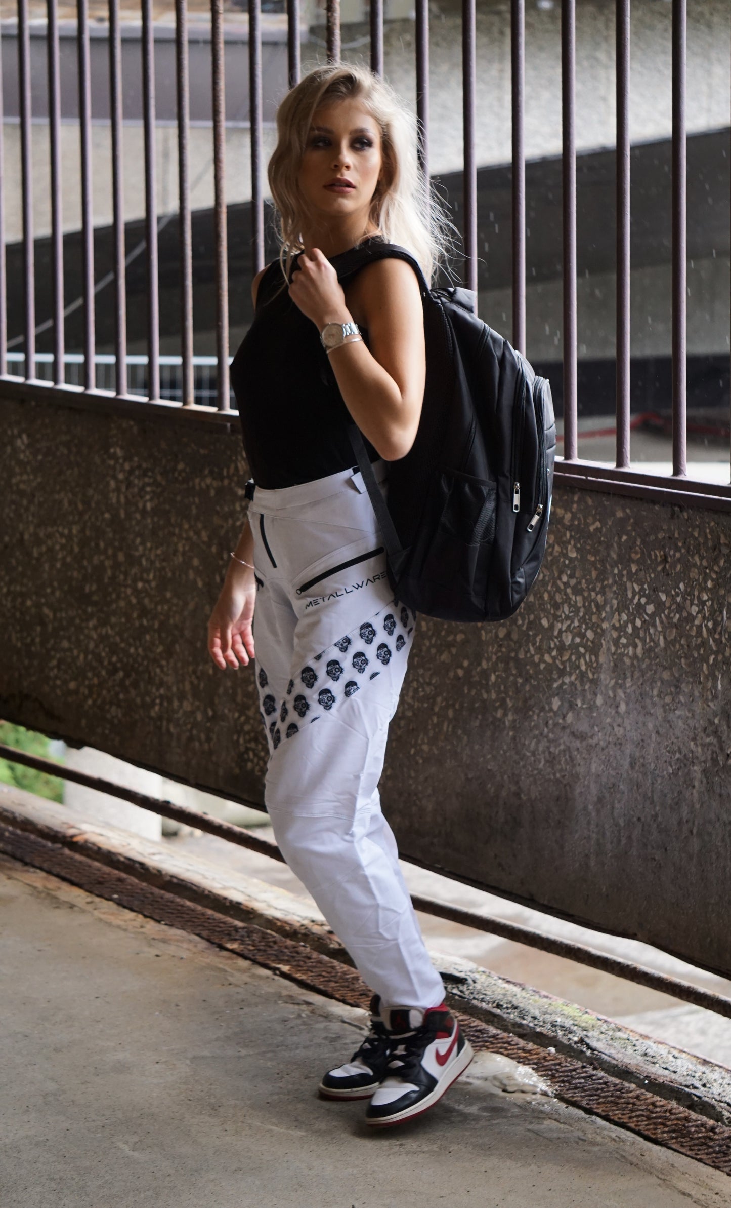 Fahrradhose - lang, weiss, unisex