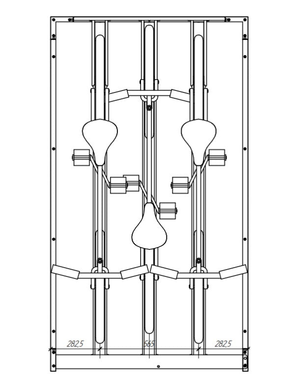 3er Fahrradgarage Statement  -  Maße: H 126 x B 113 x T 204 cm