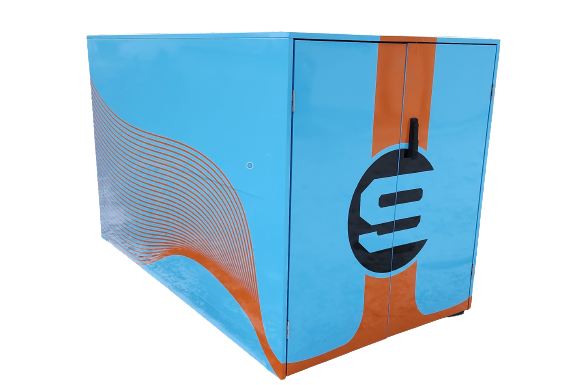 Fahrradgarage Art-Box No.2 in "modern Gulf Design"