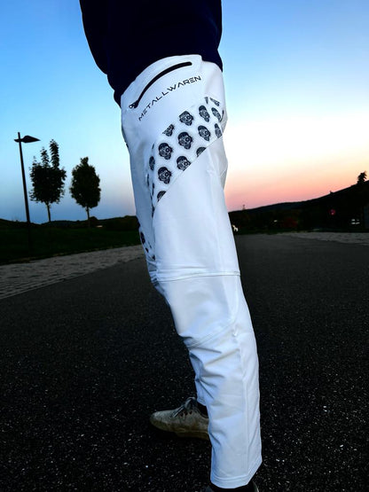 Fahrradhose - lang, weiss, unisex