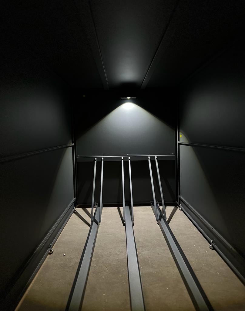 3er Fahrradgarage Statement  -  Maße: H 126 x B 113 x T 204 cm