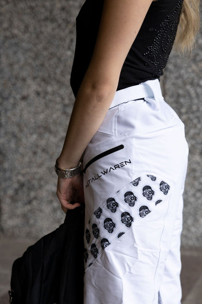 Fahrradhose - lang, weiss, unisex