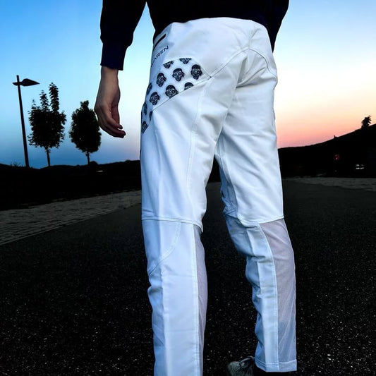 Fahrradhose - lang, weiss, unisex