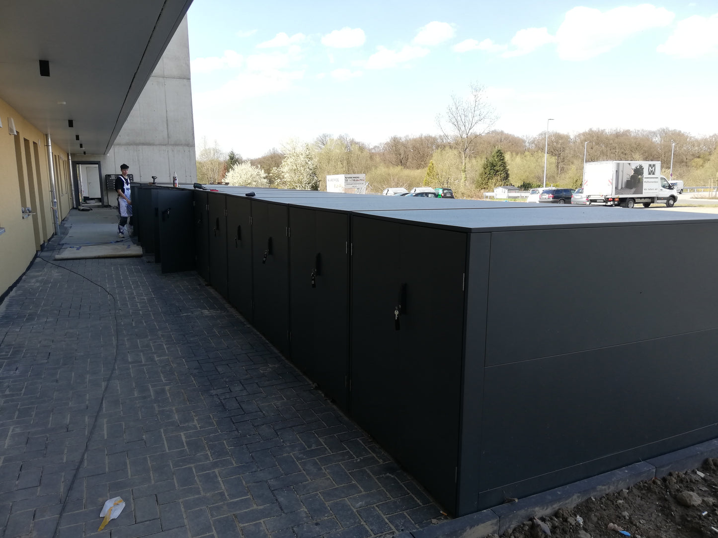 3er Fahrradgarage Statement  -  Maße: H 126 x B 113 x T 204 cm