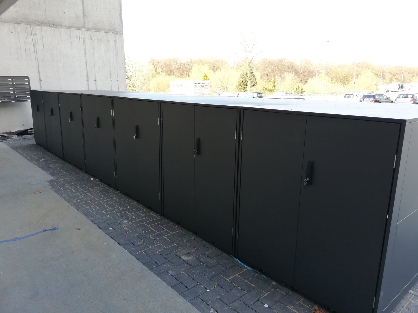 3er Fahrradgarage Statement  -  Maße: H 126 x B 113 x T 204 cm